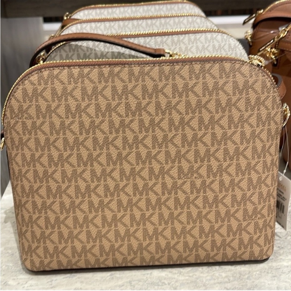 Michael Kors  $398 Tan and White Crossbody Bag - Picture 8 of 12